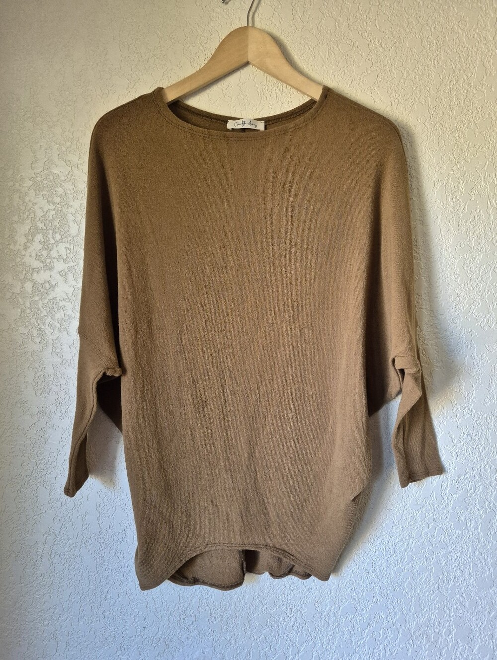 Charlotte Avery Sweater Dolman Drop Sleeves Oversized Relaxed Minimalist Size S